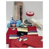 New Dish Towels, Pot Holders, Meat Therm,  Micro +