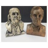 2 VTG Metal Advertising Banks Burr Oak MI +