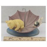 Winnie the Pooh Riding in Umbrella