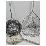 3 Large Aluminium Fishing Nets