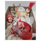 VTG Christmas, Lefton Snowman, Plastic Deer ++