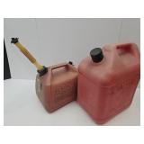 2 Gas Cans 2.5 & 5 Gallon