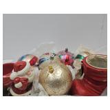 Vintage Christmas Ornaments,Ceramic Santa+