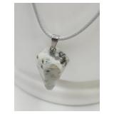 Granite Stone Pendant on Cord Necklace