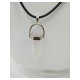 Rose Quartz Point on Necklace