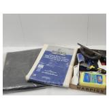 6 FT X 9 F Drop Cloth & Tools