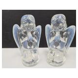 2 Fenton Glass Angels 3 1/2" high