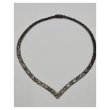 VTG 925 Sterling Italy Signed 29g Thick Chervron