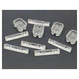 German Lead Cutlery Rest & Salts