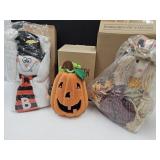 Ghost,  Scarecrow & Fiberoptic Pumpkin