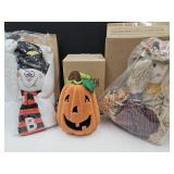 Ghost,  Scarecrow & Fiberoptic Pumpkin