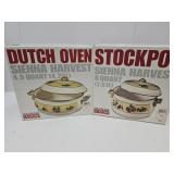 NIB 8 Qt. & 4.5 Qt. Enamel Stock Pots