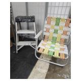 2 FT Werner Step Ladder & Aluminum Beach Chair