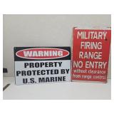 NEW Military Metal Signs 8" x 12"