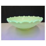 L.G. Wright  Uranium Glass Bowl 10' w