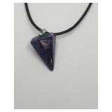 Blue Lapis Pendulum on Necklace