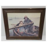 Wall Art Helping Hand Print  Boater & Girl  24x20