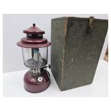 Vintage Coleman Lantern Model 2572 with Wood Box
