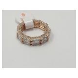 Rose Gold Over Jewelers Bronze Eternity Ring Sz 6