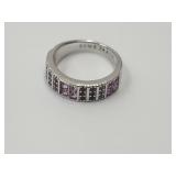 Sterling Silver Over Jewelers Bronze CZ Ring Sz 6