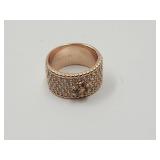 10KG Over Jewelers Bronze Topaz Ring Sz 6