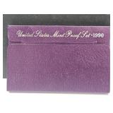 1990 US Mint Proof Set Coins