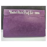 1986 US Mint Proof  Set Coins