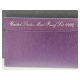 1992 US MInt Proof Set Coins