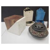 VTG TIn Match Holders Incense Burners Book Ends