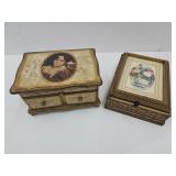 Vintage Dresser Boxes, 1Musical 8"w