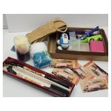 NOS Bamboo Shoe Horn Set & Bathroom Care