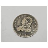 1821 Bust Silver  Quarter Coin