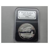 The Wright Bros. 1 Oz .999 Fine Silver