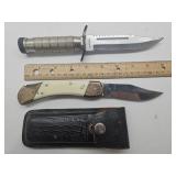 Pocket Knife & Steel Knife 9" L
