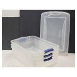 3 Sterilite Storage Totes 5 TO 7 GAL?