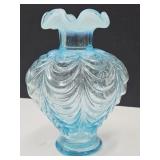 Fenton Blue Topaz  Vase  7 1/2" high
