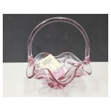 Fenton Glass Amethyst Glass Basket 6" wide