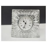 Waterford Crystal Clock Desk  Working 5" wide