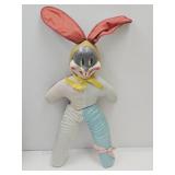 Vintage 22"  Bunny Rabbit Doll  Plastic Face