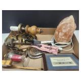 Himalayan Salt Rock, RADA Scissors, Candle Holder+