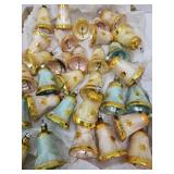 Vintage Glass Christmas Bell Ornaments