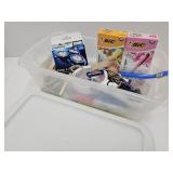 Markers, Magnifier , Master Lock with Key ++