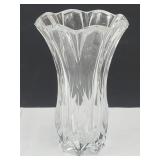 Heavy Heavy Glass Flower Vase 10 1/2" high