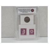 German N A Z I Coin & Stamp Set