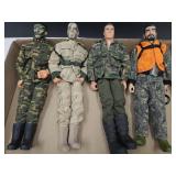 Lot of 4 GI Joe Action Figures 12"