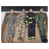 Lot of 4 GI Joe Action Figures 12"