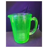 Uranium Glass Pitcher  5 3/4' high