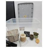 Clear 90  QT Tote & Home Decor Candles +