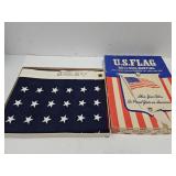 2'x3' 38 Star Bull Dog Bunting American Flag VGC