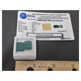 Certified Natural Emeralds 11 Carats w Card